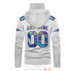 Personalized New England Patriots White Hologram Nfl Custom 3D Hoodie Mask