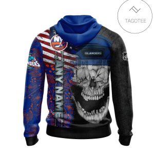 Personalized New York Islanders Skull Hoodie