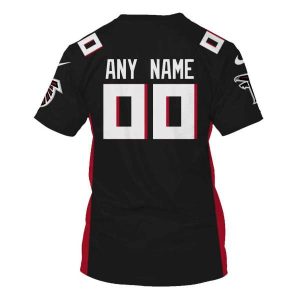 Personalized Nfl Atlanta Falcons Dark Brown 3D Shirt