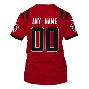 Personalized Nfl Atlanta Falcons Red 3D Shirt