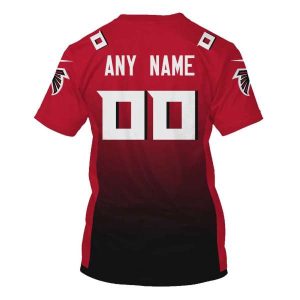 Personalized Nfl Atlanta Falcons Red 3D Shirt