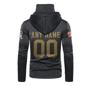 Personalized Nfl Baltimore Ravens Black 3D Hoodie Mask