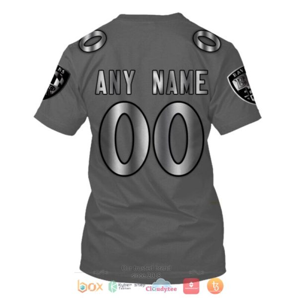 Personalized Nfl Baltimore Ravens Dark Grey Custom 3D Shirt