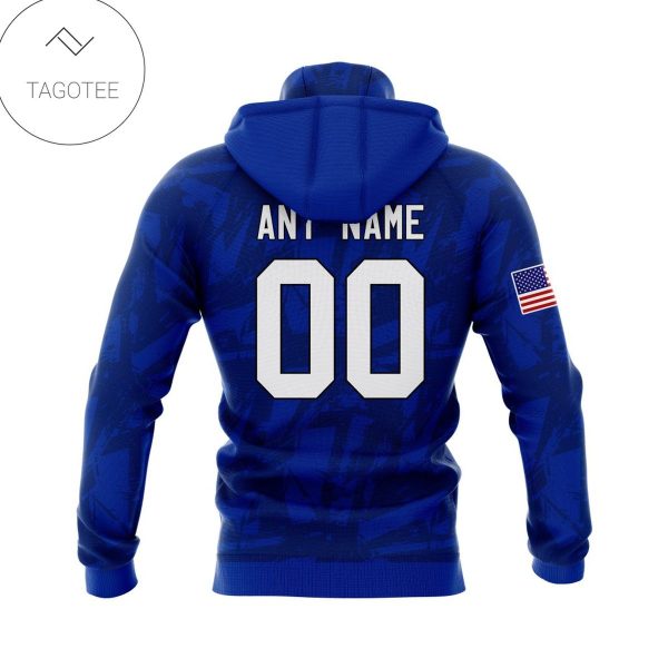 Personalized Nfl Buffalo Bills Name & Number With United States Flag Hoodie