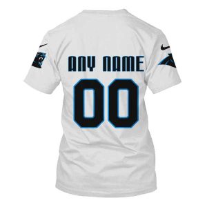 Personalized Nfl Carolina Panthers White 3D Shirt