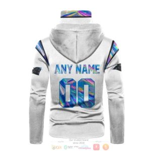 Personalized Nfl Carolina Panthers White Hologram Custom 3D Hoodie Mask