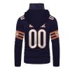 Personalized Nfl Chicago Bears Dark Purple 3D Hoodie Mask