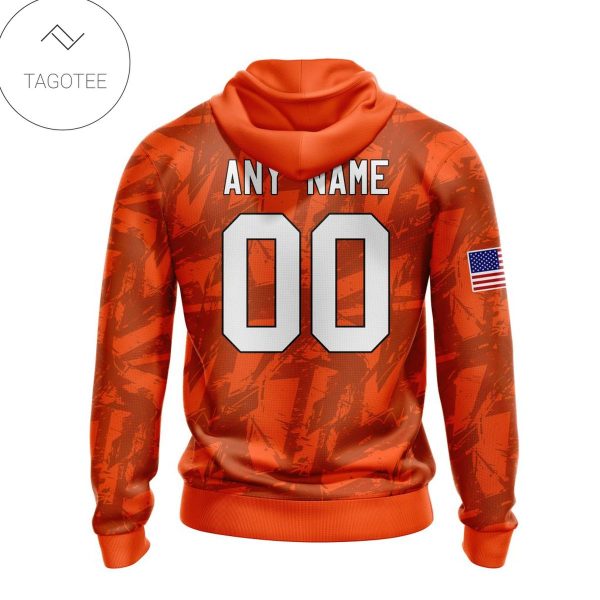 Personalized Nfl Chicago Bears Name & Number With United States Flag Hoodie