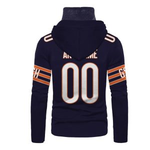 Personalized Nfl Chicago Bears Navy 3D Hoodie Mask