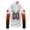 Personalized Nfl Chicago Bears White Orange 3D Hoodie Mask