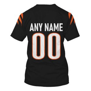 Personalized Nfl Cincinnati Bengals Black 3D Shirt