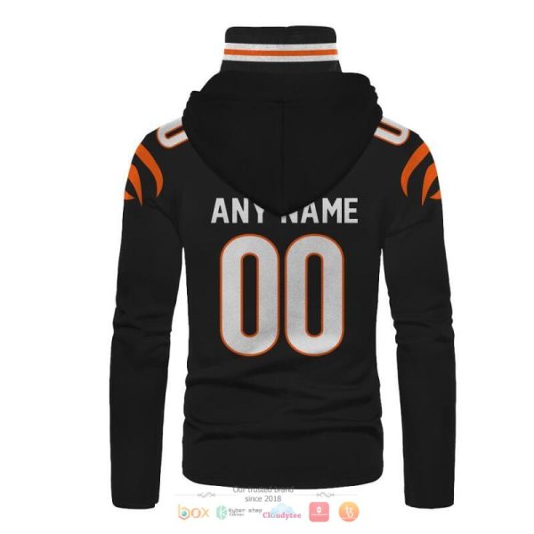 Personalized Nfl Cincinnati Bengals Black Color 3D Hoodie Mask