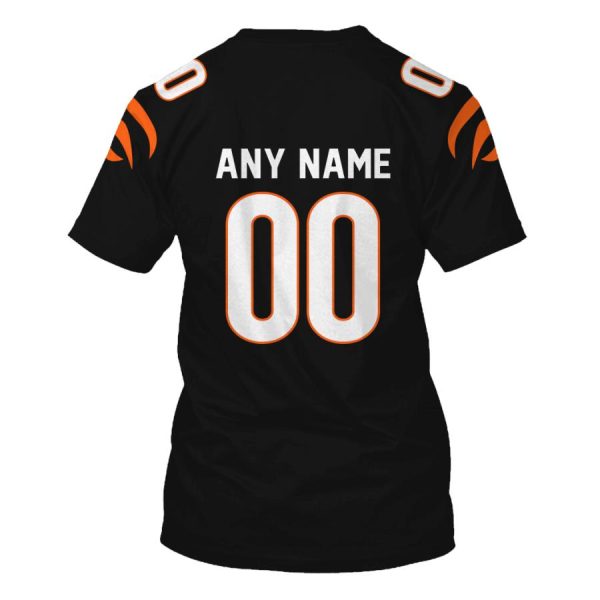 Personalized Nfl Cincinnati Bengals Black Color 3D Shirt