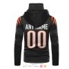 Personalized Nfl Cincinnati Bengals Black Orange 3D Hoodie Mask