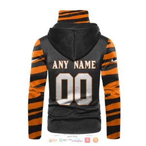 Personalized Nfl Cincinnati Bengals Black Orange Stripe Hoodie Mask