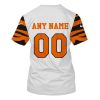 Personalized Nfl Cincinnati Bengals Nike White Orange Stripe 3D Shirt