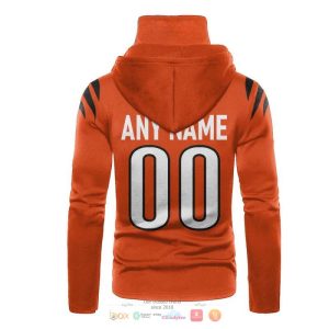 Personalized Nfl Cincinnati Bengals Orange 3D Hoodie Mask