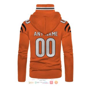 Personalized Nfl Cincinnati Bengals Orange Color 3D Hoodie Mask