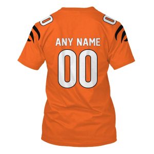 Personalized Nfl Cincinnati Bengals Orange Color 3D Shirt