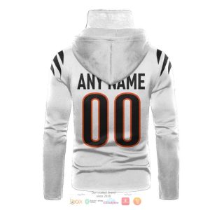 Personalized Nfl Cincinnati Bengals White 3D Hoodie Mask