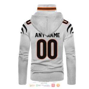 Personalized Nfl Cincinnati Bengals White Color 3D Hoodie Mask