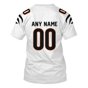 Personalized Nfl Cincinnati Bengals White Color 3D Shirt