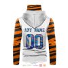 Personalized Nfl Cincinnati Bengals White Orange Stripe Hologram Hoodie Mask