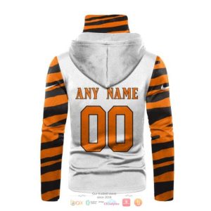 Personalized Nfl Cincinnati Bengals White Orange Stripe Hoodie Mask