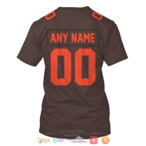 Personalized Nfl Cleveland Browns Borwn Custom 3D Shirt