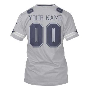 Personalized Nfl Dallas Cowboys Grey 3D Shirt