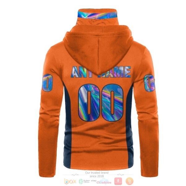 Personalized Nfl Denver Broncos Orange Custom 3D Hoodie Mask