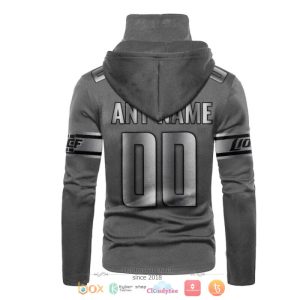 Personalized Nfl Detroit Lions Dark Grey Custom 3D Hoodie Mask