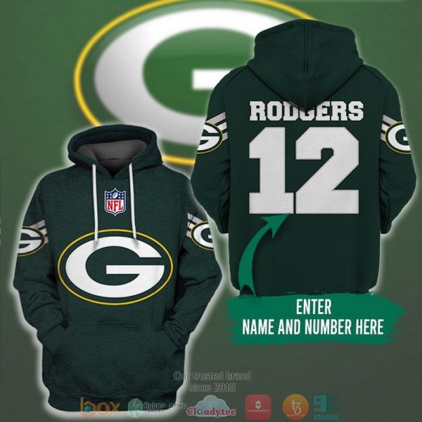 Personalized Nfl Green Bay Packers Dark Green 3D Hoodie