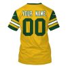 Personalized Nfl Green Bay Packers Yellow 3D Shirt