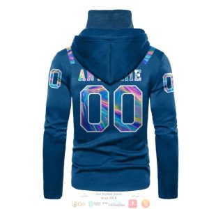 Personalized Nfl Indianapolis Colts Blue Custom 3D Hoodie Mask