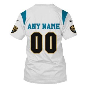 Personalized Nfl Jacksonville Jaguars White 3D Shirt