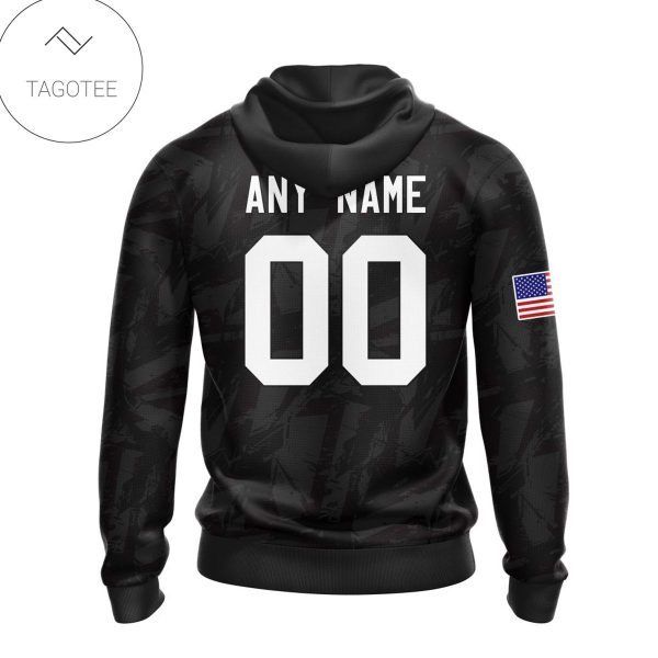 Personalized Nfl Las Vegas Raiders Name & Number With United States Flag Hoodie