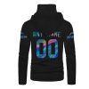 Personalized Nfl Los Angeles Chargers Black Hologram Color 3D Hoodie Mask