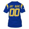 Personalized Nfl Los Angeles Chargers Dark Blue 3D Shirt