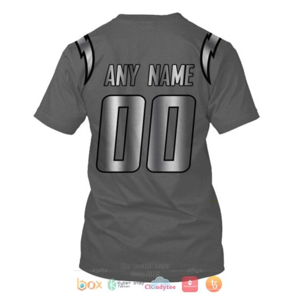 Personalized Nfl Los Angeles Chargers Dark Grey Custom 3D Shirt