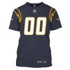 Personalized Nfl Los Angeles Chargers Dark Purple 3D Shirt