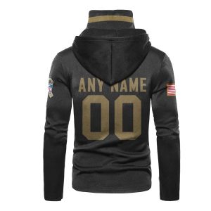 Personalized Nfl Los Angeles Rams Black 3D Hoodie Mask