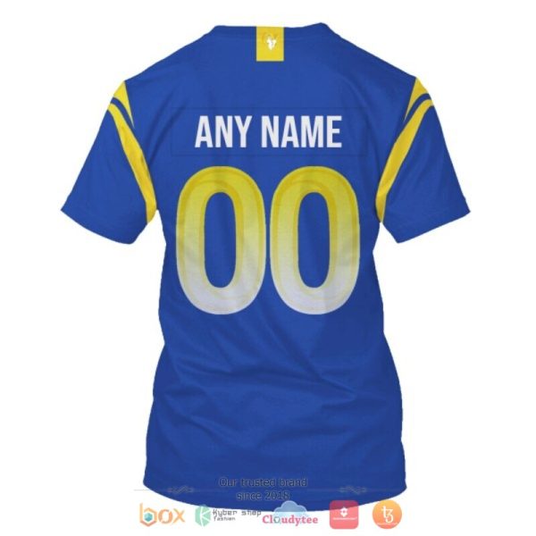 Personalized Nfl Los Angeles Rams Blue Custom Shirt