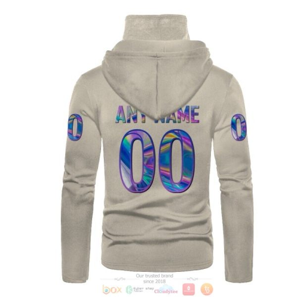 Personalized Nfl Los Angeles Rams White Hologram Custom 3D Hoodie Mask