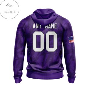 Personalized Nfl Minnesota Vikings Name & Number With United States Flag Hoodie