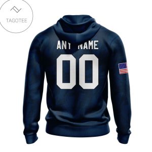 Personalized Nfl New England Patriots Name & Number With United States Flag Hoodie