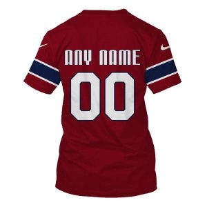 Personalized Nfl New York Giants Red 3D Shirt