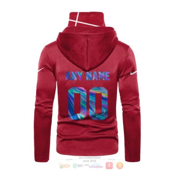 Personalized Nfl New York Giants Red Custom 3D Hoodie Mask