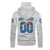 Personalized Nfl New York Giants White Hologram Color 3D Hoodie Mask