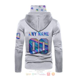 Personalized Nfl New York Giants White Hologram Custom 3D Hoodie Mask